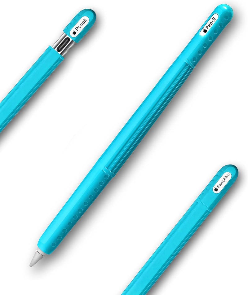 HoldFist Silicone Case Cover Skin Compatible with Apple Pencil (2nd Gen/Pro/USB-C) – Protective Sleeve, Comfortable Grip, Ergonomic Anti-Slip Design, Lightweight & Scratch-Resistant (Blue) - Image 1